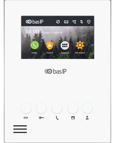 AU-04LA (AU-04L) WHITE. Монитор IP-домофона. BAS-IP в Новошахтинске