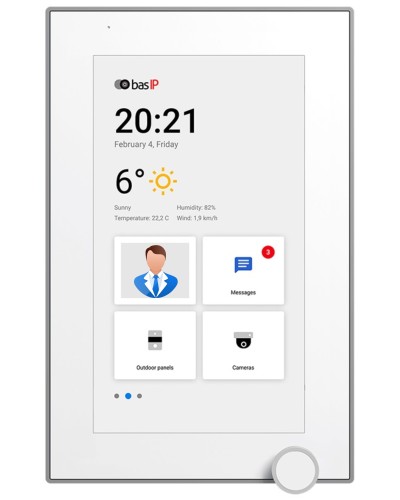 AZ-07L WHITE. Монитор IP-видеодомофона цветной. BAS-IP в Новошахтинске