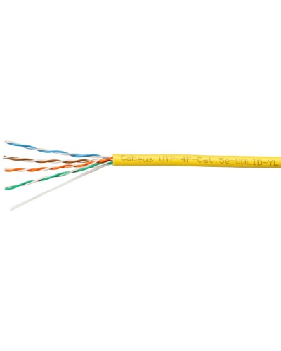 UTP-4P-Cat.5e-SOLID-YL (7251c). Кабель «витая пара» (LAN) для структурированных систем связи. CABEUS в Новошахтинске