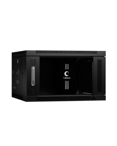 SH-05F-6U60/35-BK (8608c). Шкаф телекоммуникационный 19 настенный 6U. CABEUS в Новошахтинске