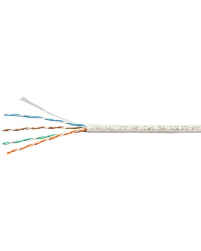 UTP-4P-Cat.5e-SOLID-WH-100 (7471c-5). Кабель «витая пара» (LAN) для структурированных систем связи. CABEUS в Новошахтинске