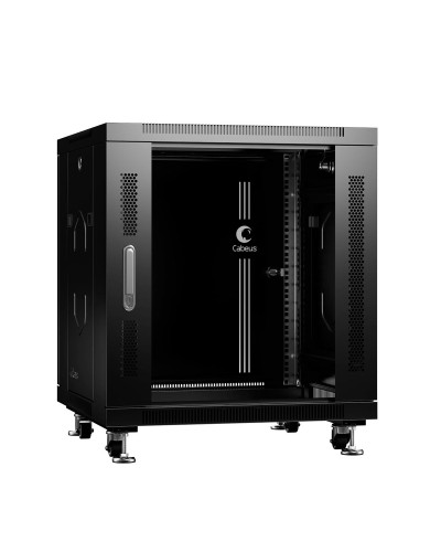 SH-05C-12U60/60-BK (8554c). Шкаф телекоммуникационный 19 напольный 12U. CABEUS в Новошахтинске
