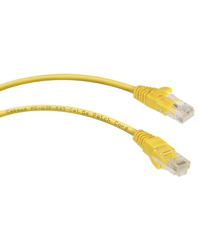 PC-UTP-RJ45-Cat.5e-0.5m-YL (7666c), желтый. Патч-корд медный. CABEUS в Новошахтинске
