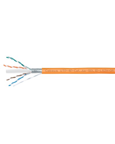 UTP-4P-Cat.6a-SOLID-LSZH-OR (11374c). Кабель «витая пара» (LAN) для структурированных систем связи. CABEUS в Новошахтинске