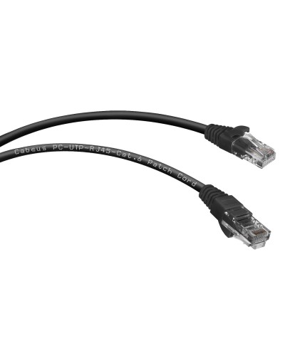 PC-UTP-RJ45-Cat.6-0.3m-BK (8661c), чёрный. Патч-корд медный. CABEUS в Новошахтинске