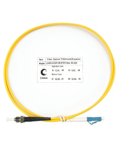 FOP(s)-9-LC-ST-1,5m (8351c). Патч-корд оптический. CABEUS в Новошахтинске