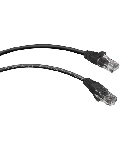 PC-UTP-RJ45-Cat.5e-0.5m-BK (7671c), чёрный. Патч-корд медный. CABEUS в Новошахтинске