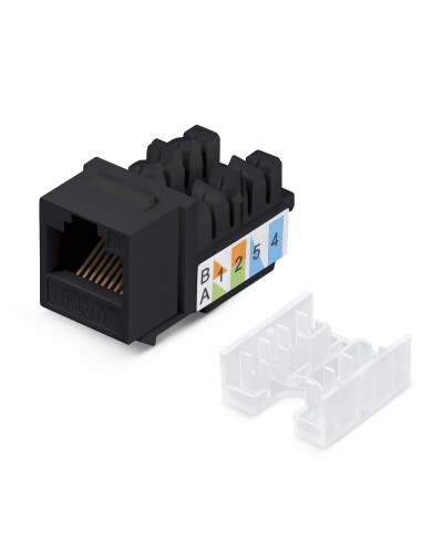 KJ-RJ45-Cat.6-90-SW-BK (10102c). Вставка Keystone Jack RJ-48. CABEUS в Новошахтинске