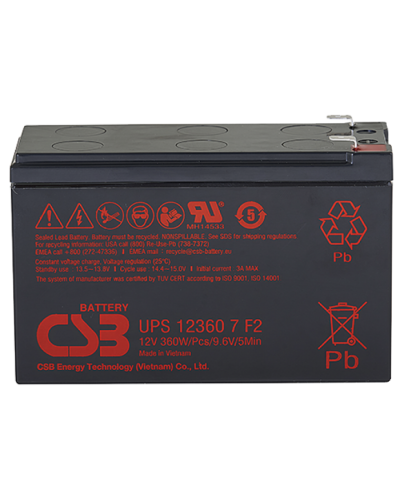 CSB UPS 123607. Аккумулятор герметичный свинцово-кислотный. CSB в Новошахтинске