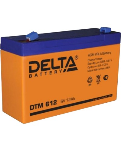 Delta DTM 612. Аккумулятор герметичный свинцово-кислотный. Delta в Новошахтинске