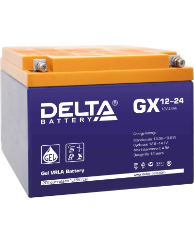 Delta GX 12-24. Аккумулятор герметичный свинцово-кислотный. Delta в Новошахтинске