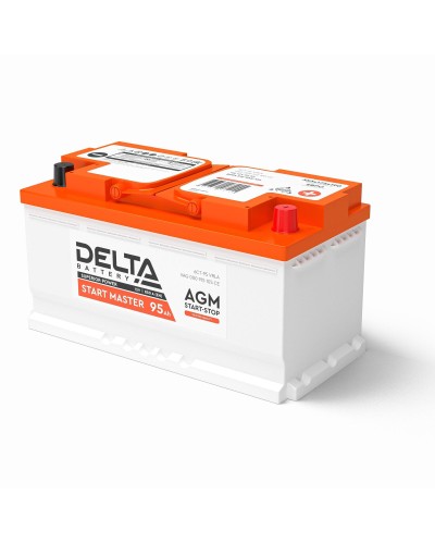 Delta START MASTER AGM 1295 (95 Ah). Аккумулятор автомобильный герметичный свинцово-кислотный. Delta в Новошахтинске