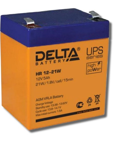 Delta HR 12-21 W. Аккумулятор герметичный свинцово-кислотный. Delta в Новошахтинске