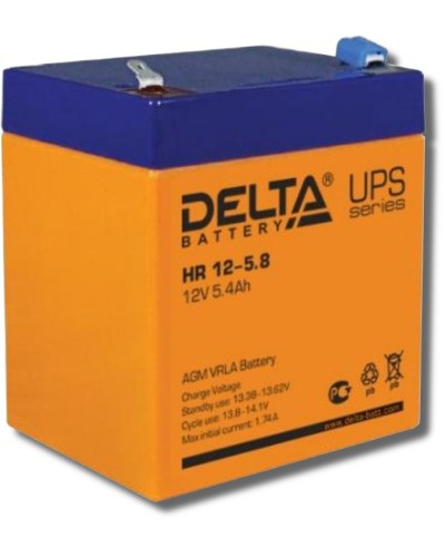 Delta HR 12-5.8. Аккумулятор герметичный свинцово-кислотный. Delta в Новошахтинске