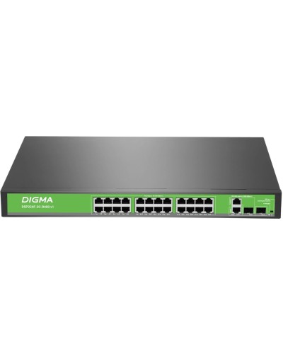 DSP224F-2C-R400 DSP224F-2C-R400 V1 (L2) 24х100Мбит/с 2хКомбо(1000BASE-T/SFP) 24PoE 24PoE+ 400W. Коммутатор с питанием по PoE. Digma в Новошахтинске