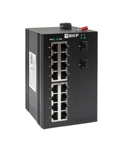 TSX-U-2GX/SFP-16GT. Промышленный неуправляемый коммутатор. EKF в Новошахтинске