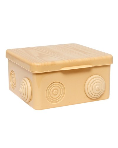 КМР-030-014 с крышкой (100х100х55) светлое дерево IP54 (plc-kmr-030-014-s). Коробка распределительная. EKF в Новошахтинске