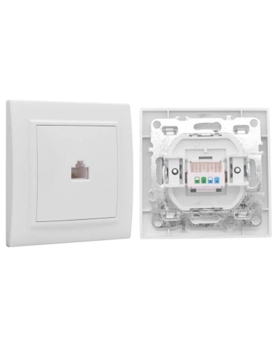 Минск Розетка RJ-45 1-местная СП (ERK01-035-10). Розетка RJ-45 1-местная СП. EKF в Новошахтинске