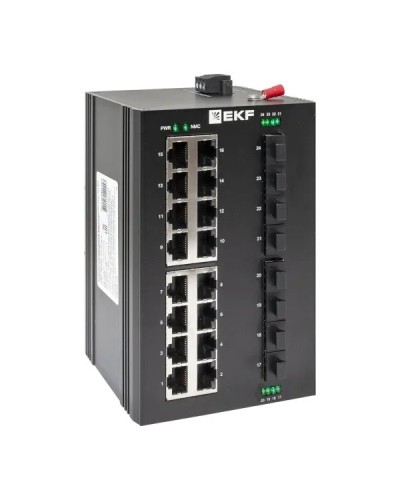 TSX-U-8GX/SFP-16GT. Промышленный неуправляемый коммутатор. EKF в Новошахтинске