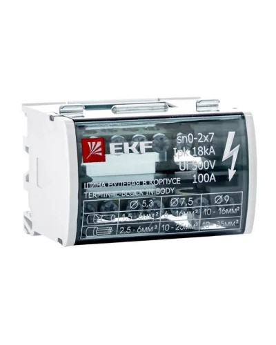 Шина нулевая в корпусе 2х7 (sn0-2х7). Шина нулевая в корпусе. EKF в Новошахтинске