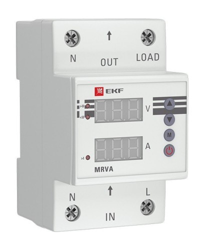 MRVA 63A PROxima (MRVA-63A). Реле напряжения и тока с дисплеем. EKF в Новошахтинске