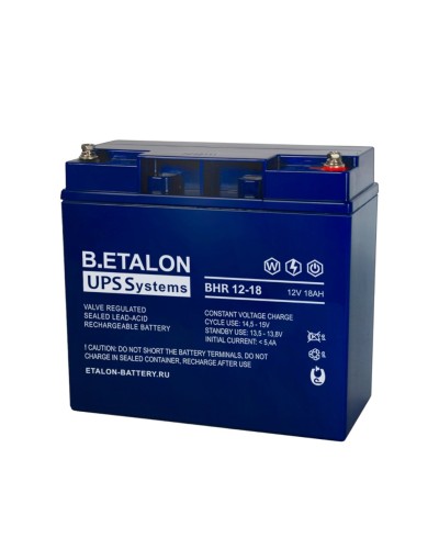 B.ETALON BHR 12-18. Аккумулятор герметичный свинцово-кислотный. ETALON в Новошахтинске
