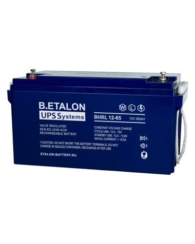 B.ETALON BHRL 12-65. Аккумулятор герметичный свинцово-кислотный. ETALON в Новошахтинске