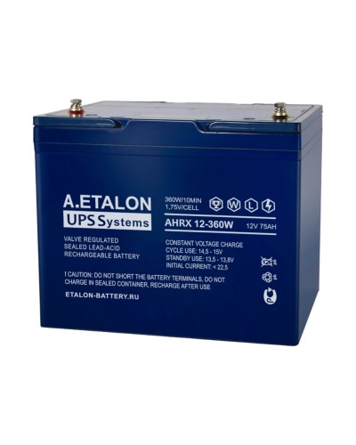 A.ETALON AHRX 12-360W (75). Аккумулятор герметичный свинцово-кислотный. ETALON в Новошахтинске