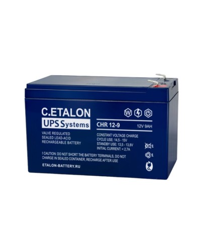 C.ETALON CHR 12-9. Аккумулятор герметичный свинцово-кислотный. ETALON в Новошахтинске