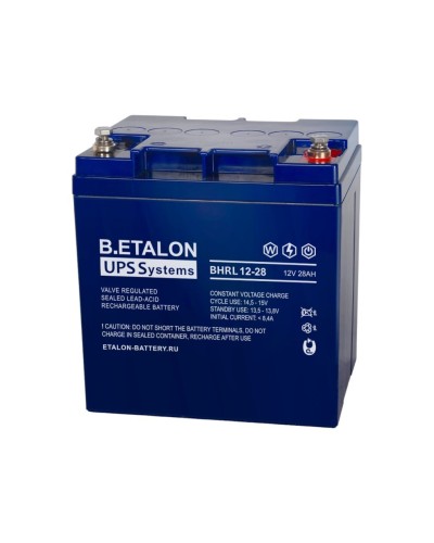 B.ETALON BHRL 12-28. Аккумулятор герметичный свинцово-кислотный. ETALON в Новошахтинске