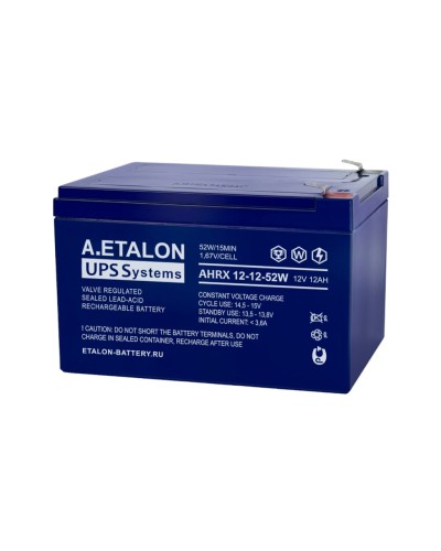 A.ETALON AHRX 12-12-52W. Аккумулятор герметичный свинцово-кислотный. ETALON в Новошахтинске