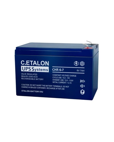 C.ETALON CHR 6-7. Аккумулятор герметичный свинцово-кислотный. ETALON в Новошахтинске