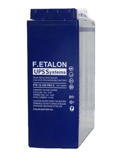F.ETALON FTE 12-105 PRO X. Аккумулятор герметичный свинцово-кислотный. ETALON в Новошахтинске