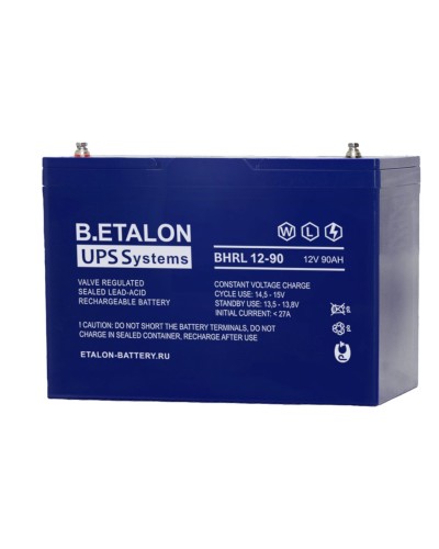 B.ETALON BHRL 12-90. Аккумулятор герметичный свинцово-кислотный. ETALON в Новошахтинске