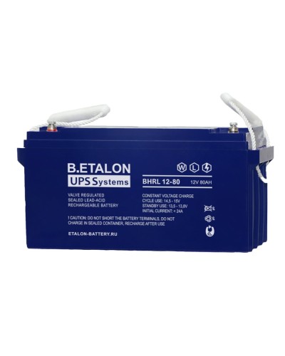 B.ETALON BHRL 12-80. Аккумулятор герметичный свинцово-кислотный. ETALON в Новошахтинске