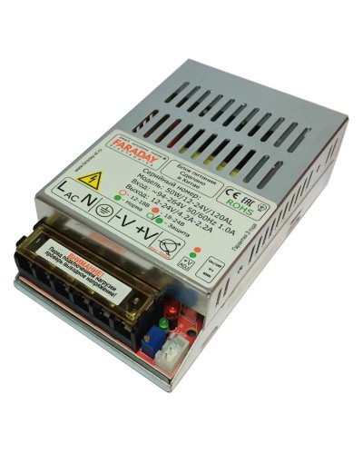 50W/12-24V/120AL. Импульсный блок питания. FARADAY в Новошахтинске