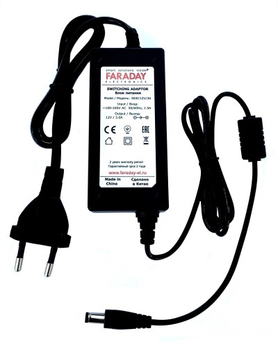 36W/12V/3A. Импульсный блок питания в пластиковом корпусе. FARADAY в Новошахтинске