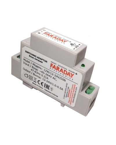 12W/12-24V/DIN. Блок питания. FARADAY в Новошахтинске