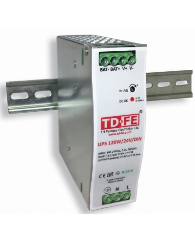 UPS 120W/24V/DIN. Блок бесперебойного питания. FARADAY в Новошахтинске