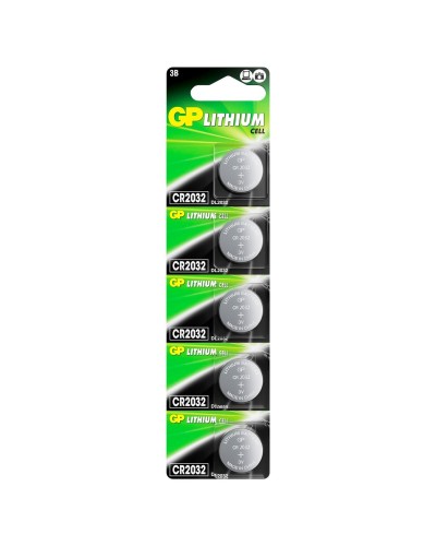 GP Lithium CR2032 (GP CR2032-2C5 100/2000), упак. 5 шт. БЛИСТЕР. Литиевые дисковые батарейки. GP Batteries в Новошахтинске