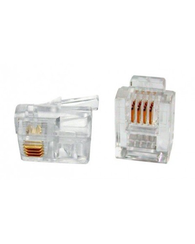 PLUG-6P4C-P-C2-100 (100 шт). Разъем RJ-12. Hyperline в Новошахтинске