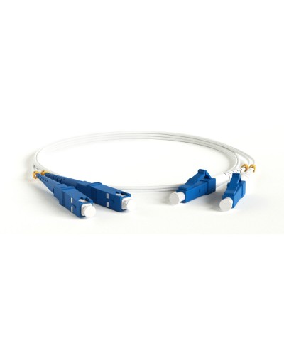 FC-D2-9A1-LC/UR-SC/UR-H-3M-LSZH-WH. Патч-корд волоконно-оптический LC-SC. Hyperline в Новошахтинске