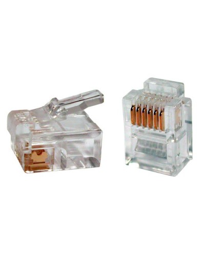 PLUG-6P6C-P-C2-100 (100 шт). Разъем RJ-12. Hyperline в Новошахтинске