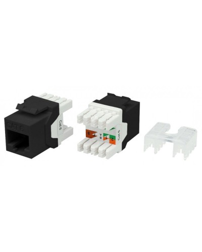 KJ8-8P8C-C6-180-BK. Вставка Keystone Jack RJ-45. Hyperline в Новошахтинске
