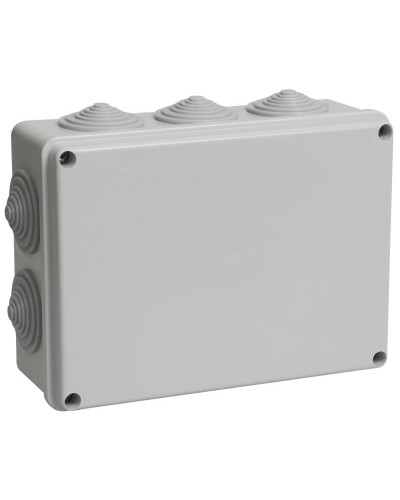 Коробка распаячная КМ41244 190х140х70 открытой проводки IP55 10 гермовводов серая (UKO11-190-140-070-K41-55). Коробка распаячная безгалогенная (HF). IEK в Новошахтинске