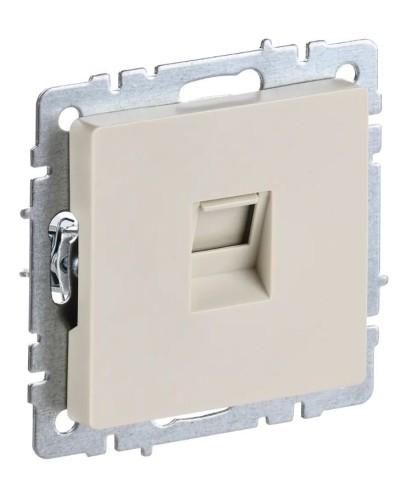 Розетка RJ45 РК10-БрКр кат.5E бежевый BRITE (BR-K10-1-K10). Розетка компьютерная. IEK в Новошахтинске