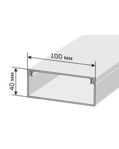 Короб 100х40 ЭЛЕКОР (CKK10-100-040-1-K01). Кабель-канал с двойным замком. IEK в Новошахтинске