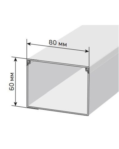 Короб 80х60 ЭЛЕКОР (CKK10-080-060-1-K01-008). Кабель-канал с двойным замком. IEK в Новошахтинске