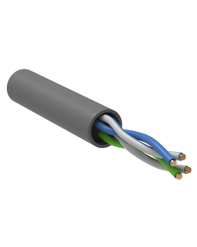 GENERICA U/UTP кат. 5 CCA 100МГц 2 пары PVC INDOOR серый (BC1-C502-111-305-G). Кабель «витая пара» (LAN) для структурированных систем связи. IEK в Новошахтинске