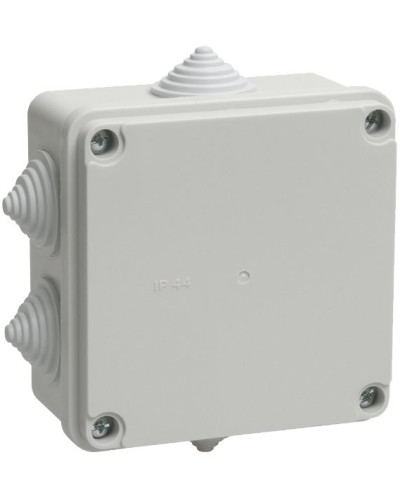 Коробка распаячная КМ41233 100х100х50 открытой проводки IP44 6 гермовводов серая (UKO11-100-100-050-K41-44). Коробка распаячная безгалогенная (HF). IEK в Новошахтинске